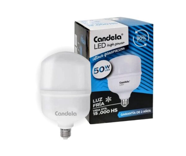 LAMPARA LED ALTA POTENCIA 50W 220V E27-CANDELA