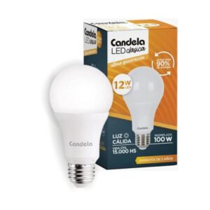 LAMPARA LED A60 CALIDA 12W 220V E27-CANDELA
