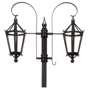 8561-2-R 2 FAROLES C/COLUMN NEGRO