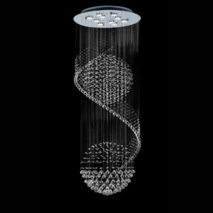 Colgante doble esfera de cristal