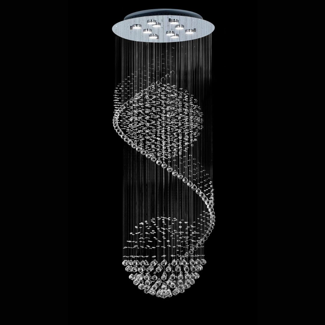 Colgante doble esfera de cristal